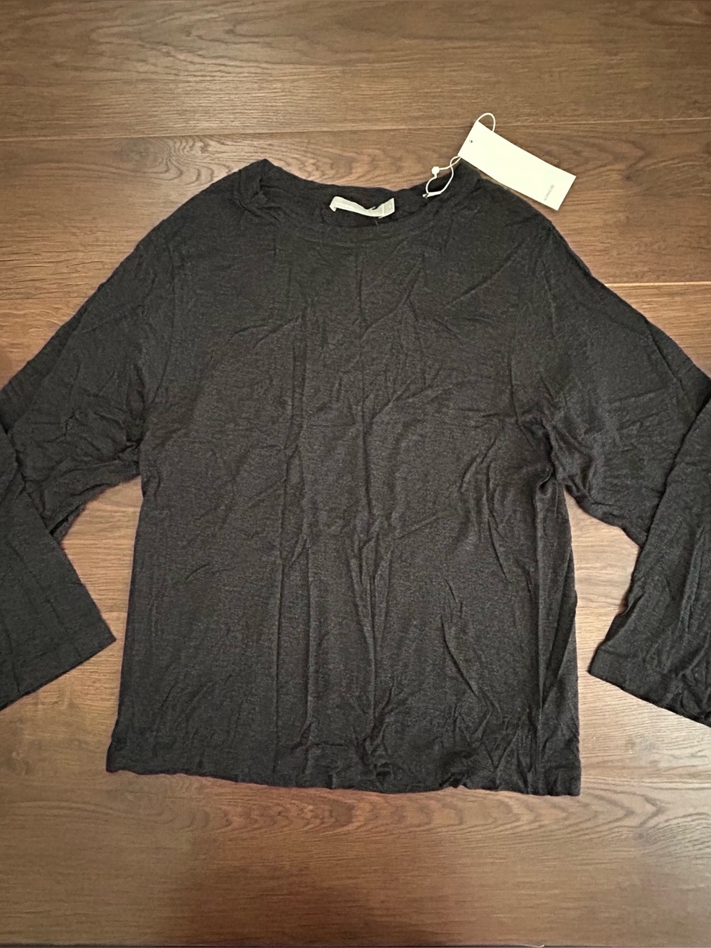 Vince Heathered Gray Soft Long Sleeve Shirt XS